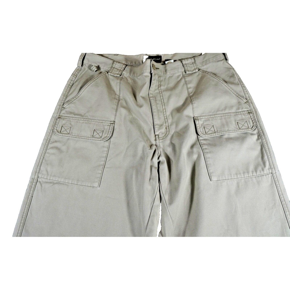 Eddie Bauer Pants Mens 38x34 Beige Cargo Straight Leg Outdoor Camping